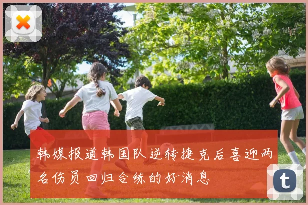 韩媒报道韩国队逆转捷克后喜迎两名伤员回归合练的好消息