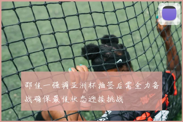 邵佳一强调亚洲杯抽签后需全力备战确保最佳状态迎接挑战